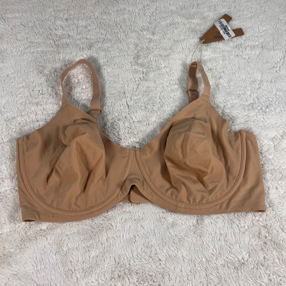 SKIMS Fits Everybody Unlined Demi Bra Clay BR-UWR-2293 42DDD NEW Comfort Stretch